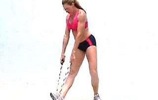 Hamstring Rope Stretch-right side | Jump Rope Instructor, Debra Stefan | 
