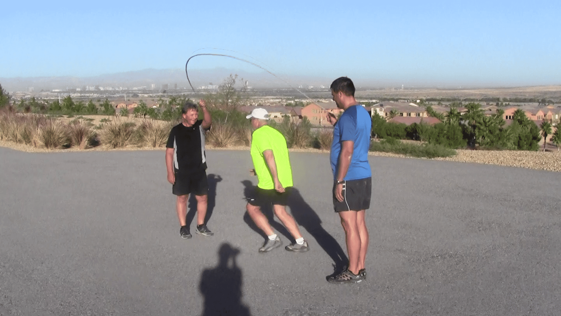 Senior Jump Rope Drills at Outdoor Fitness Camp