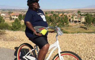 Senior woman bikes, hikes and lifts weights for four weeks